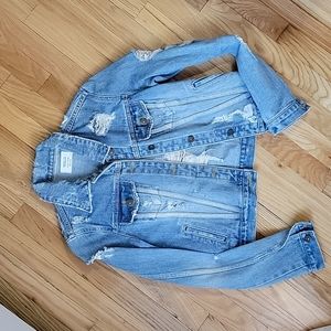 Mono light distressed denim Jean jacket M